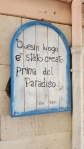 Mark Twain quotation on Pozzuoli wall: "Questo luogo è stato creato prima del Paradiso"