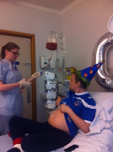 George receiving Tim's stem cells